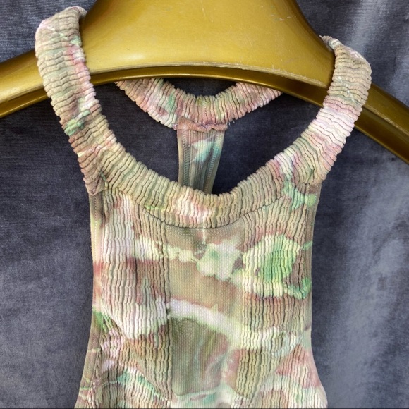 Free People Custom Tie Dye Ribbed Racerback Bralette 🌵xs/s - Picture 2 of 7